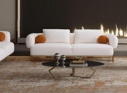 Sofa set 2x three-seater seat cushion couch set 3-piece design sofa new living room